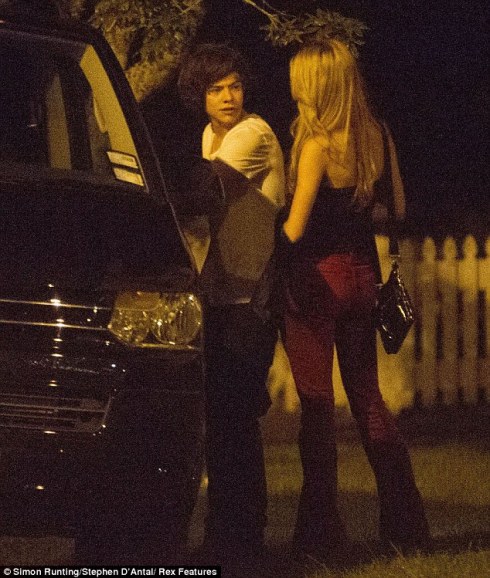 Reunited: Emma met Harry on the set of One Direction's music video in New York for Gotta Be You, in which she starred  
